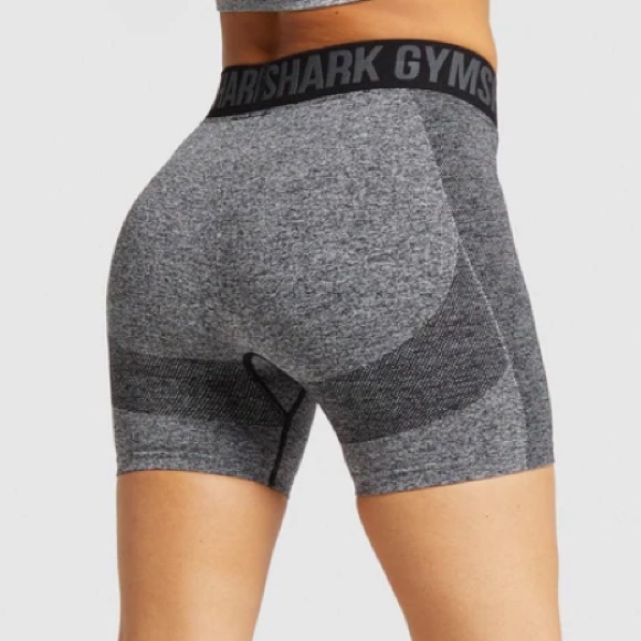 Gymshark Flex Black and Gray Marl Shorts - Picture 2 of 5